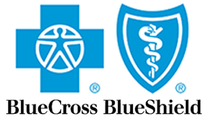 The image features a logo with the text  BlueCross BlueShield  and a shield symbol, indicating it is related to health insurance services.