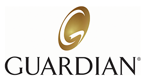 The image displays a logo with the word  Guardian  prominently featured, accompanied by a stylized emblem resembling a shield or a circular motif. The text  GUARDIAN  is in uppercase letters and is the most prominent feature of the logo.